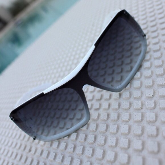 Montana West Sunglasses in White w/Silver Duo Guns Concho Accents